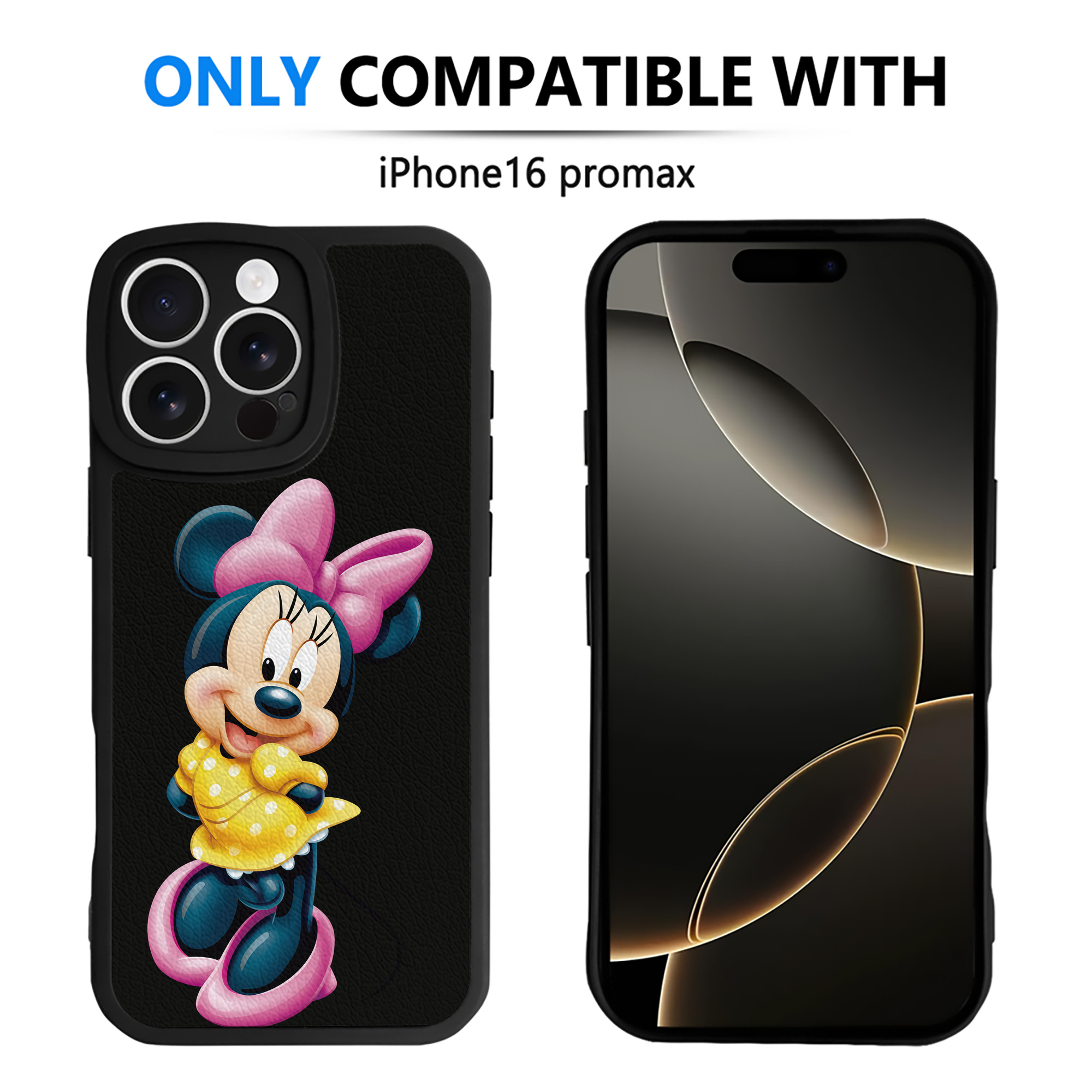 （画像用） ミッキーマウス Mickey Mouse 【iPhone 16シリーズ対応】シリコンスマホケース（レザー調） 材質：シリコン